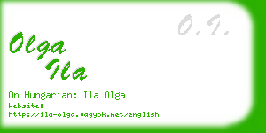 olga ila business card